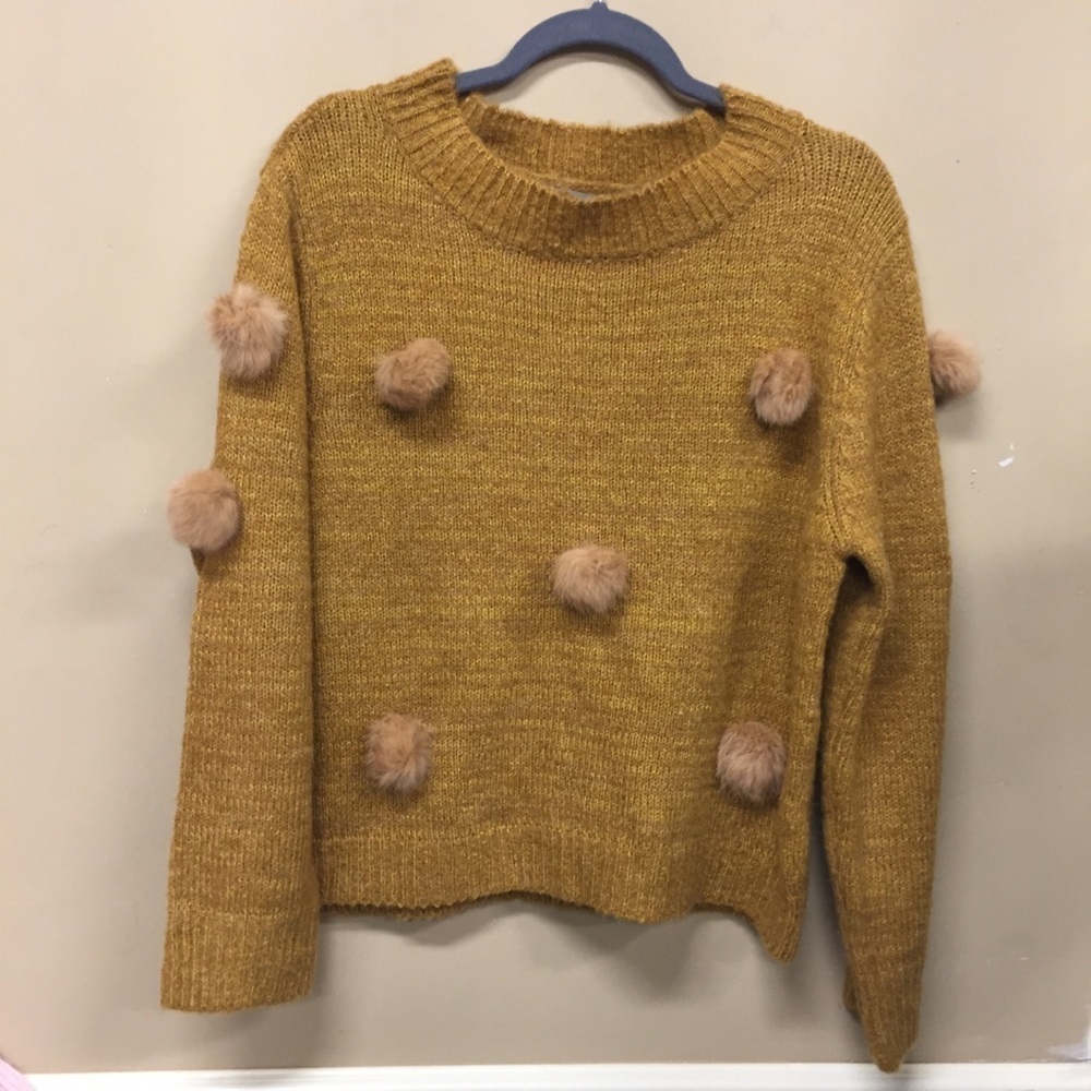 #9 NWT Michelle Nicole Pom Pom Sweater Wool Blend